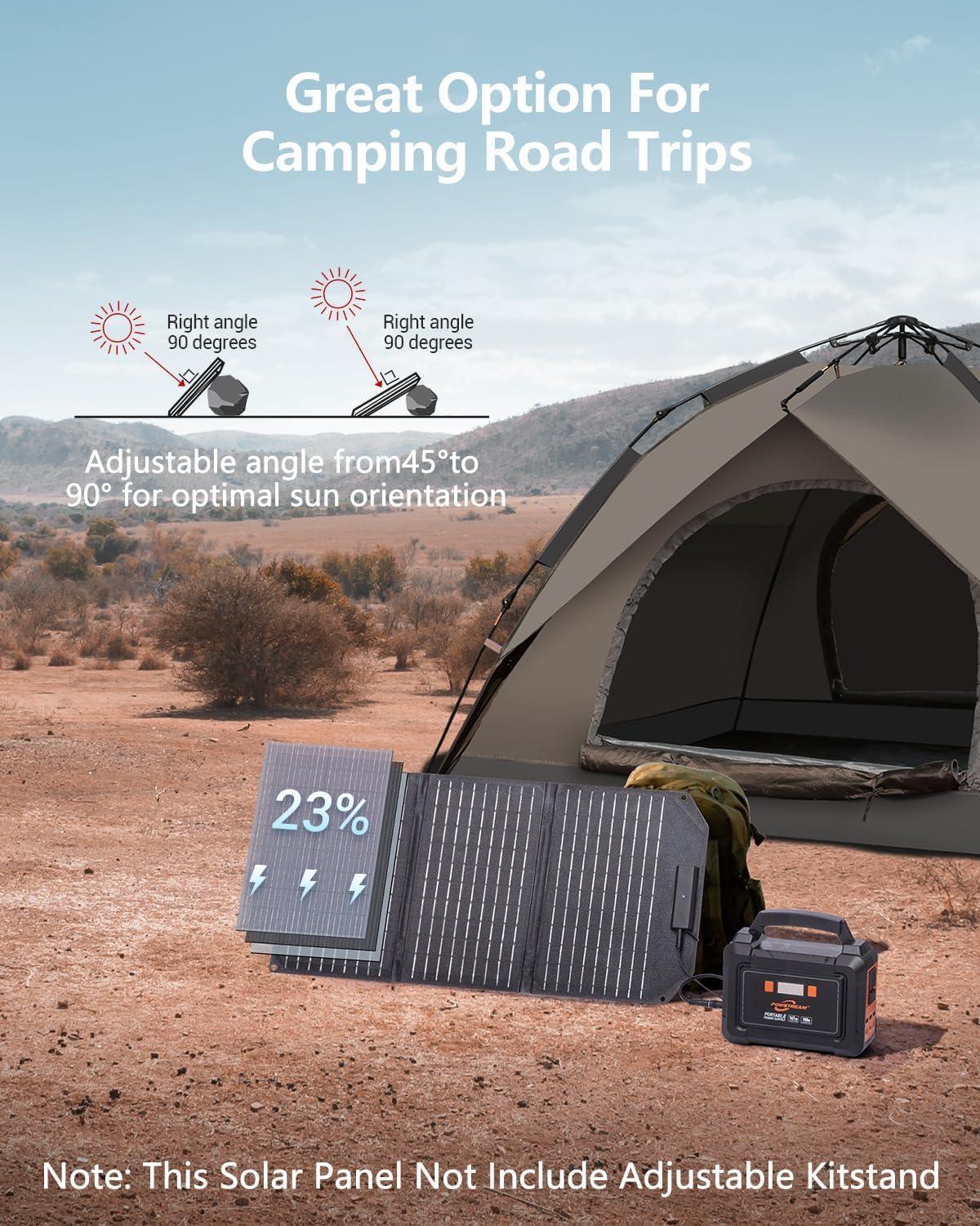 imageMARBERO 200W Portable Solar Panel for Power Station ampamp DC Devices 200 Watt Foldable Solar Charger ampgt23 High Efficiency IP68 Waterproof Compatible with Solar Generator for Camping RV Outdoor Cloudy30W 124 x 96 x 08 INCHES