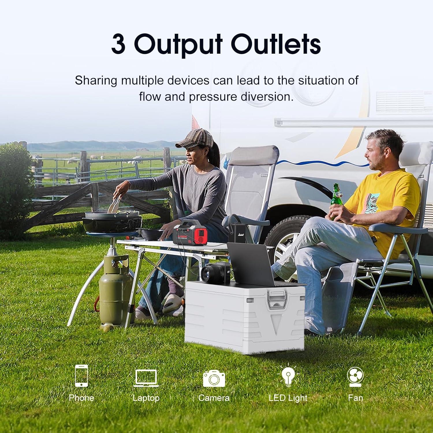 imageMARBERO PL60 Portable Power Station 888Wh with AC Outlet  227lb UltraLight Power Bank Fast Charging USBC 60W PD Builtin LED Flashlight for Backpacking ampamp EmergencyPL60AXAC222Wh