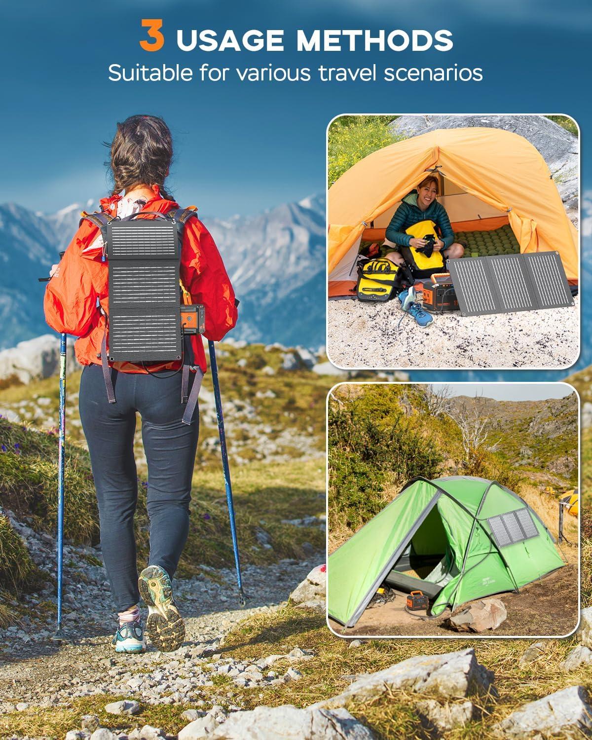 imageMARBERO Portable Power Station 240Wh 350W Peak Camping Portable Power Bank with AC Outlet 110V3USB A 2USB C 2AC2DC Solar Generator for Outdoor Travel Home Emergency HurricaneSolar GeneratorM138MAXSL30