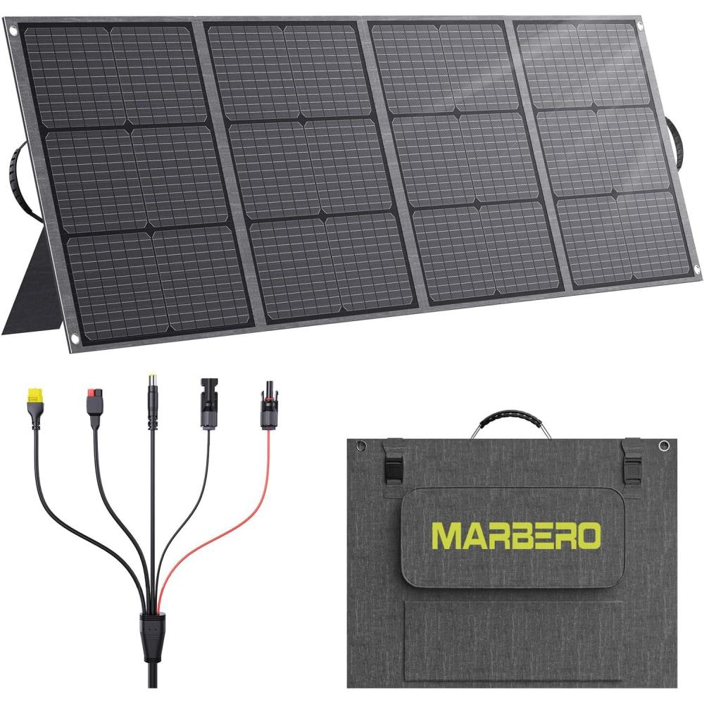 imageMARBERO 47 Inch Solar Powered Fan Kit 15W Solar Panel with 2 Waterproof Fans Intake or Exhaust Air Fan wtih 13 Ft Cable for Outside Backyard Chicken Coops Greenhouses Dog Houses Pet Houses200W 1723175 INCHES