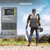 imageMARBERO 118Wh Portable Power Station with Telescopic Camping Lights for Camping Hiking 32000mAh 160W Max Power Bank with AC Outlet USB DC Output Solar Generator with Telecoping Light EmergencySOLAR GENERATOR PL100 WITH 30W SOLAR