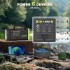 imageMARBERO 118Wh Portable Power Station with Telescopic Camping Lights for Camping Hiking 32000mAh 160W Max Power Bank with AC Outlet USB DC Output Solar Generator with Telecoping Light EmergencySOLAR GENERATOR PL100 WITH 30W SOLAR