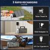 imageMARBERO 118Wh Portable Power Station with Telescopic Camping Lights for Camping Hiking 32000mAh 160W Max Power Bank with AC Outlet USB DC Output Solar Generator with Telecoping Light EmergencyPL100 100W 118WH
