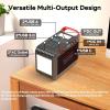 imageMARBERO 200W Portable Power Station 148Wh Camping Solar Generator Laptop Power Bank with AC Outlet 110V DC USB QC30 LED Flashlights for CPAP Home Outdoor Trip Emergency BackupM823 237WH 300W