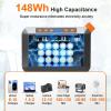 imageMARBERO 200W Portable Power Station 148Wh Camping Solar Generator Laptop Power Bank with AC Outlet 110V DC USB QC30 LED Flashlights for CPAP Home Outdoor Trip Emergency BackupSOLAR GENERATOR M822 WITH 40W SOLAR