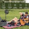 imageMARBERO 296Wh Portable Power Station with Solar Panel 60W Included Solar Generator with AC Outlets 300W Pure Sine Wave with Foldable Panel Set Power Bank for Camping Outdoor RV Home Emergency