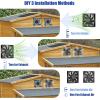 imageMARBERO 47 Inch Solar Powered Fan Kit 15W Solar Panel with 2 Waterproof Fans Intake or Exhaust Air Fan wtih 13 Ft Cable for Outside Backyard Chicken Coops Greenhouses Dog Houses Pet Houses15W 130 x 98 INCHES with 47 INCHES Fans