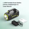 imageMARBERO PL60 Portable Power Station 888Wh with AC Outlet  227lb UltraLight Power Bank Fast Charging USBC 60W PD Builtin LED Flashlight for Backpacking ampamp EmergencyPL60AAC88Wh