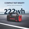 imageMARBERO PL60 Portable Power Station 888Wh with AC Outlet  227lb UltraLight Power Bank Fast Charging USBC 60W PD Builtin LED Flashlight for Backpacking ampamp EmergencyPL60AXAC222Wh