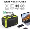 imageMARBERO Portable Power Station 150Wh Camping Solar Generator Laptop Charger Power Bank with AC Outlet 110V 150W Peak with 4USB 4DC Ports LED Flashlights for CPAP Home Camping Hurricane EmergencyM440 222WH 200W