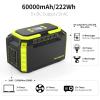 imageMARBERO Portable Power Station 150Wh Camping Solar Generator Laptop Charger Power Bank with AC Outlet 110V 150W Peak with 4USB 4DC Ports LED Flashlights for CPAP Home Camping Hurricane EmergencyM440 222WH 200W