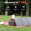 imageMARBERO Portable Power Station 240Wh 350W Peak Camping Portable Power Bank with AC Outlet 110V3USB A 2USB C 2AC2DC Solar Generator for Outdoor Travel Home Emergency HurricaneSolar GeneratorM638SL60 Max