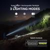 imageMARBERO Rechargeable Flashlight High Lumens with 4000mAh Battery Focused Beam Super Bright LED Small Powerful Flashlight 3 Modes Tactical Compact Portable Flashlight for Camping Hiking Emergency Home