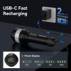 imageMARBERO Rechargeable Flashlight High Lumens with 4000mAh Battery Focused Beam Super Bright LED Small Powerful Flashlight 3 Modes Tactical Compact Portable Flashlight for Camping Hiking Emergency Home