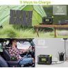 imageMARBERO Solar Generator 148Wh Portable Power Station with Solar Panel 40W Included Solar Power Bank with AC Outlet 200W Surge for Home Outages Camping Outdoor Adventure EmergencyGREEN SOLAR GENERATOR M82 WITH 25W PANEL