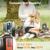 imageMARBERO Solar Generator 167Wh Camping Portable Power Station 200W Peak with Foldable Solar Panels 30W with AC Outlet 110V MultiPort LED Flashlights for CPAP Home Camping Hurricane Emergency