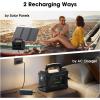 imageMARBERO Solar Powered Generator 155Wh with 30W Foldable Solar Panels 100W AC Output Lithium Battery Portable Power Station with AC DC and USB Outputs for Camping Emergency Home Backup Blackout HikingM220 SL40