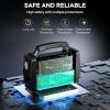 imageMARBERO Solar Powered Generator 155Wh with 30W Foldable Solar Panels 100W AC Output Lithium Battery Portable Power Station with AC DC and USB Outputs for Camping Emergency Home Backup Blackout HikingM155