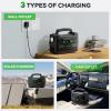imageMARBERO Solar Powered Generator 155Wh with 30W Foldable Solar Panels 100W AC Output Lithium Battery Portable Power Station with AC DC and USB Outputs for Camping Emergency Home Backup Blackout HikingM155