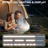 imageMARBERO Solar Powered Generator 155Wh with 30W Foldable Solar Panels 100W AC Output Lithium Battery Portable Power Station with AC DC and USB Outputs for Camping Emergency Home Backup Blackout HikingM155 SL30