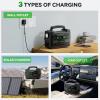 imageMARBERO Solar Powered Generator 155Wh with 30W Foldable Solar Panels 100W AC Output Lithium Battery Portable Power Station with AC DC and USB Outputs for Camping Emergency Home Backup Blackout HikingM155 SL30