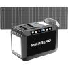 imageMARBERO Solar Generator 148Wh Portable Power Station with Solar Panel 40W Included Solar Power Bank with AC Outlet 200W Surge for Home Outages Camping Outdoor Adventure EmergencyBLACK SOLAR GENERATOR M822 WITH 30W PANEL