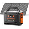 imageMARBERO Solar Generator 167Wh Camping Portable Power Station 200W Peak with Foldable Solar Panels 30W with AC Outlet 110V MultiPort LED Flashlights for CPAP Home Camping Hurricane Emergency