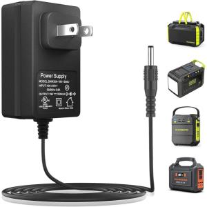 imageMARBERO 19V ACDC Adapter Power Cord Power Supply Plug Compatible with MARBERO M82 M82MAX M822 M822MAX M87 M88 M168 Portable Power Station Solar Generator Lithium Battery 15A Wall Adapter Charger