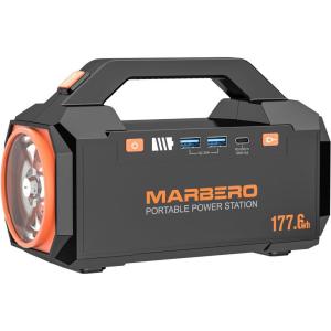 imageMARBERO PL60 Portable Power Station 888Wh with AC Outlet  227lb UltraLight Power Bank Fast Charging USBC 60W PD Builtin LED Flashlight for Backpacking ampamp EmergencyPL60ASAC178Wh