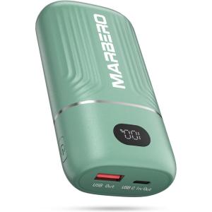imageMARBERO Portable Charger 10000mAh Mini Power Bank USB C inampampout Fast Charging Battery Pack Compact External Phone Powerbank Compatible with iPhone 16 15 14 13 12 Samsung S22 S21 Google AirPods iPad etcGreen