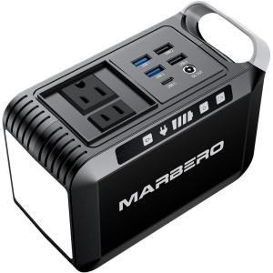 imageMARBERO Portable Power Bank with AC Outlet Peak 120W110V Portable Laptop Battery Bank 24000mAh Charger Power Supply with AC Outlet Power Station for Outdoor Camping Home Office Hurricane EmergencyM82S 888Wh 80W