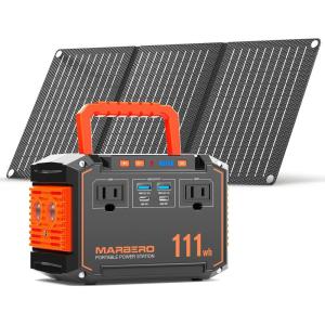 imageMARBERO Portable Power Station 240Wh 350W Peak Camping Portable Power Bank with AC Outlet 110V3USB A 2USB C 2AC2DC Solar Generator for Outdoor Travel Home Emergency HurricaneSolar GeneratorM138MAXSL30
