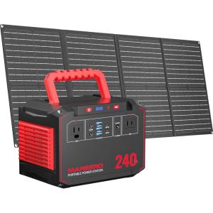 imageMARBERO Portable Power Station 240Wh 350W Peak Camping Portable Power Bank with AC Outlet 110V3USB A 2USB C 2AC2DC Solar Generator for Outdoor Travel Home Emergency HurricaneSolar GeneratorM638SL60