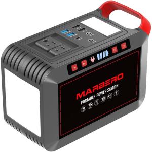 imageMARBERO Portable Power Station 88Wh Camping Lithium Battery Solar Generator Fast Charging with AC Outlet 120W Peak Power BankSolar Panel Optional for Home Backup Outdoor Emergency RV Van HuntingM823 237WH 300W