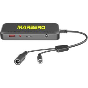 imageMARBERO Solar Panel Connector Power Hub with 2 DC Input Ports DC35135DC5521 3 Output Ports USB QC 18WUSB C PD 20WDC 36W Outlet Extender for iPhones Laptops and Protable Power Stations