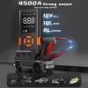 imagePortable Car Jump Starter with Air Compressor 4500A 12V MARBERO Portable Car Battery Booster Pack 10L Gas8L Diesel 150PSI Auto Off Tire Inflator Jump Box with Digital Screen Flashlight Power BankMd01