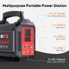imageMARBERO Solar Generator 296Wh Portable Power Station with Solar Panel 60W Included Power Bank with AC Outlets 300W Pure Sine Wave with Foldable Panel Set for Camping Home Outdoor EmergencyM188 WITH 60W SOLAR PANEL