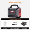 imageMARBERO Solar Generator 296Wh Portable Power Station with Solar Panel 60W Included Power Bank with AC Outlets 300W Pure Sine Wave with Foldable Panel Set for Camping Home Outdoor EmergencyM188 296WH