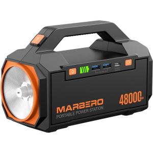 imageMARBERO Power Bank 60000mAh Portable Power Station 222Wh with 60W PD Fast Charge ampamp LED Light for Home Backup Outdoor Camping RV Travel and Emergency Power SupplyPL60DSDC1776Wh