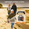 imageMARBERO Solar Generator 167Wh Camping Portable Power Station 200W Peak with Foldable Solar Panels 30W with AC Outlet 110V MultiPort LED Flashlights for CPAP Home Camping Hurricane EmergencyM168 SL30