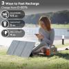 imageMARBERO Solar Generator 167Wh Camping Portable Power Station 200W Peak with Foldable Solar Panels 30W with AC Outlet 110V MultiPort LED Flashlights for CPAP Home Camping Hurricane EmergencyM188