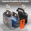 imageMARBERO Solar Generator 167Wh Camping Portable Power Station 200W Peak with Foldable Solar Panels 30W with AC Outlet 110V MultiPort LED Flashlights for CPAP Home Camping Hurricane EmergencyM168 SL30