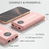 imageMARBERO 10000mAh Portable Charger UltraSlim Power Bank with USBC 5V2A Fast Charging Input ampamp Output Compatible with Smartphone Ipad Laptop BlackV18Pink4