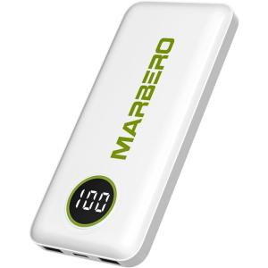 imageMARBERO 10000mAh Portable Charger UltraSlim Power Bank with USBC 5V2A Fast Charging Input ampamp Output Compatible with Smartphone Ipad Laptop BlackV18White