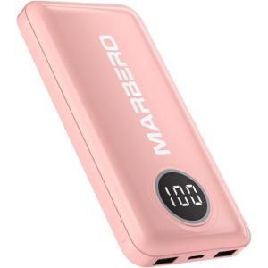 imageMARBERO 10000mAh Portable Charger UltraSlim Power Bank with USBC 5V2A Fast Charging Input ampamp Output Compatible with Smartphone Ipad Laptop BlackV18Pink4