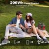 imageMARBERO 155Wh Solar Generator with 30W Solar Panel Portable Power Station 100W MultiOutput Builtin LED Flashlight ampamp 65ft Cable Ultra Lightweight for Camping Emergency BlackoutM188