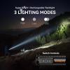 imageMARBERO 3 Modes Rechargeable LED Flashlight 4000mAh High Brightness Focused Beam Tactical Light Waterproof Portable Compact Flashlight for Hiking Camping Emergency Home Use