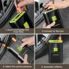 imageTire Inflator Portable Air Compressor 150PSI Cordless Rechargeable Car Tire Air Pump Portable Auto Off Tire Pump with Pressure Gauge LED Light for Travel Motorcycle Bike Soccer Basketball Swim Ring